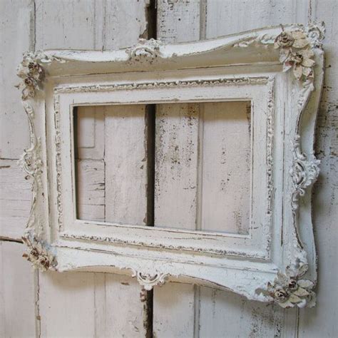 Shabby Cottage White Ornate Frame Large Wooden Distressed Wall Hanging