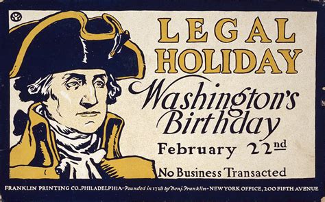 George Washington Day Presidents Day Washingtons Birthday
