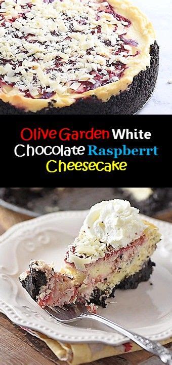 The establishment is dedicated to providing delicious italian inspired food along with a warm and welcoming dining experience for all its customers. #Olive #Garden #White #Chocolate #Raspberrt #Cheesecake | Dessert cake recipes, Dessert recipes easy
