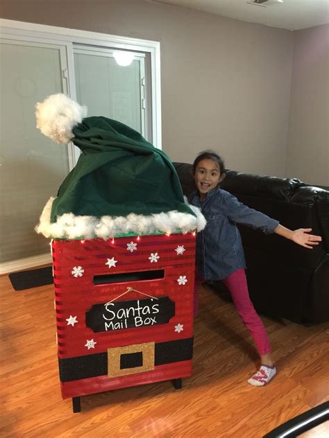 Santas Mail Box Made Of Cardboard Santa Mail Christmas Toy Box