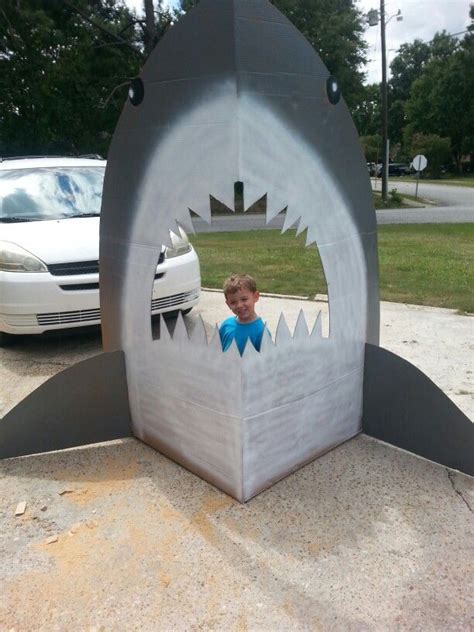 Jaws Cardboard Shark Hubby Is Awesome Shark Themed Birthday