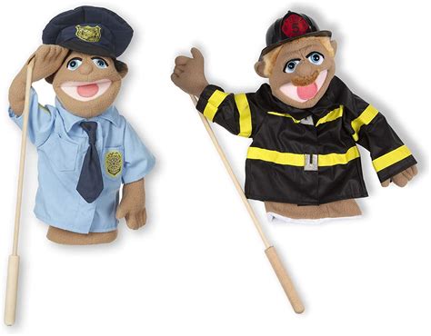 Buy Melissa And Doug Puppet Bundle Police Officer And Firefighter