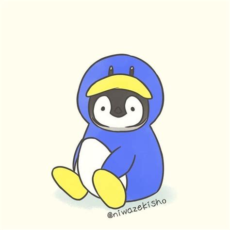 So Cute With Images Cute Animal Drawings Kawaii Cute Penguins