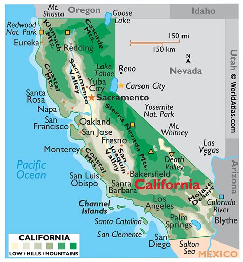 California Maps And Facts Weltatlas