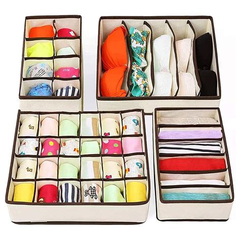 Buy Underwear Bra Organizer Multi Size Foldable Storage Boxes Closet Drawer Divider Clothes