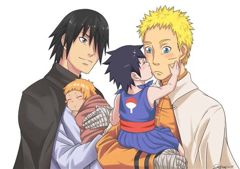 Two Dads Sasuke X Naruto Portraits De Personnages Personnages Naruto