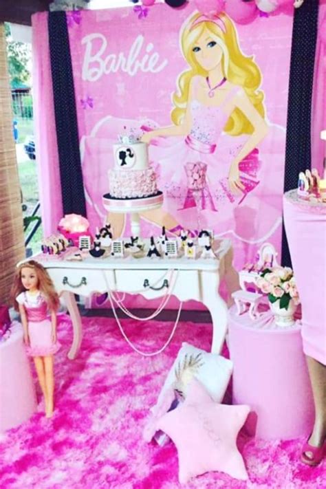 Check Out This Fabulous Barbie Birthday Party The Dessert Table Is So