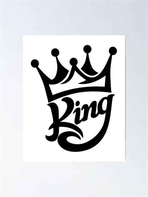 King Crown Design Poster By Etud1984 Redbubble