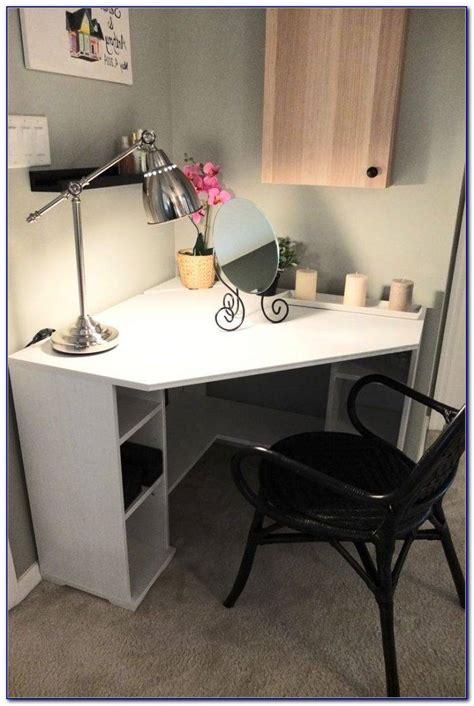 White Corner Desks Small Spaces Desk Home Design Cute