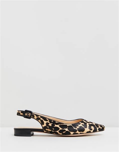 Charlotte Leather Flats Leopard Pony Hair By Atmosandhere Shoesales