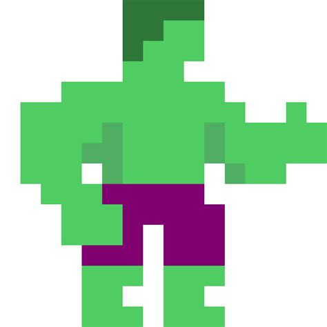 Pixel Art Hulk 16x16