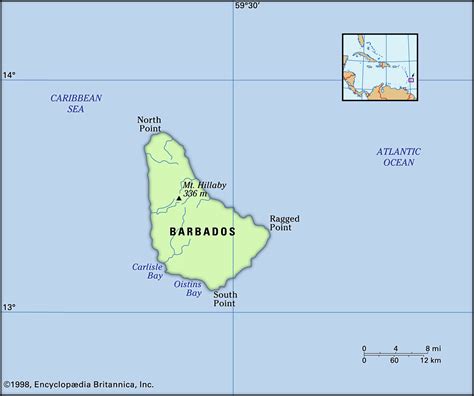 Detailed Map Of Barbados