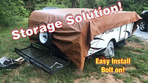 Pop Up Camper Storage Solution Easy Install Youtube