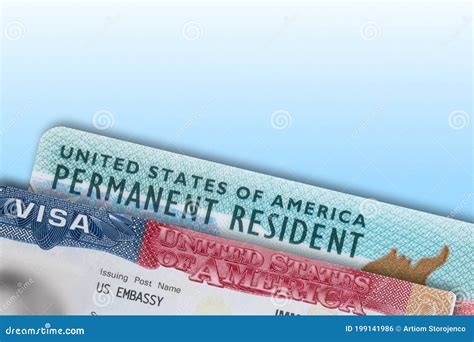 Visa United States Of America Green Card Us Permanent Resident Card