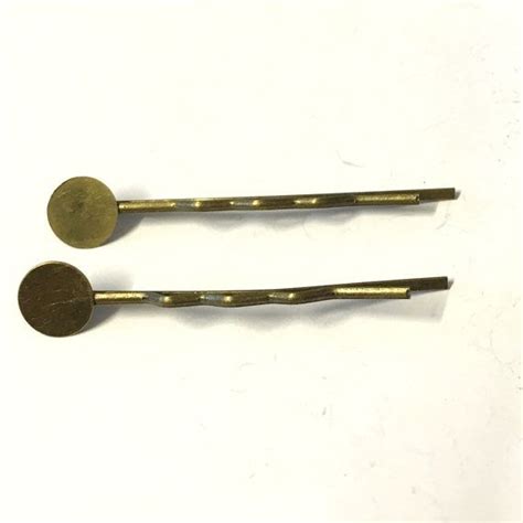 Antique Bronze Iron Based Alloy Bobby Pins Hair Grips With A Glue Pad