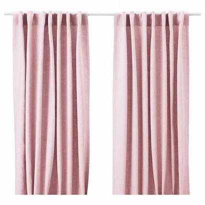 Ikea Curtains Linen Drapes Pink Panels Aina