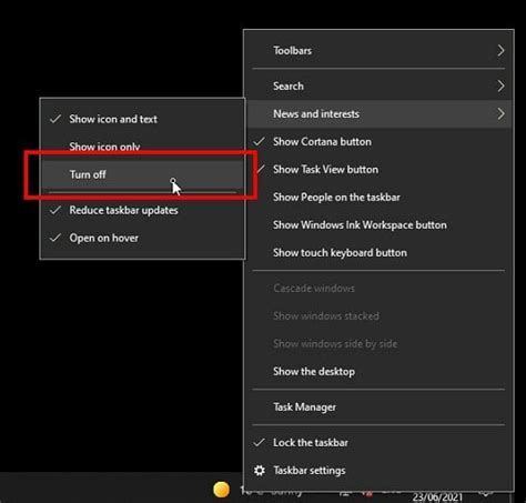 How To Hide The Weather And News Widget In The Windows 10 Taskbar The