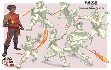Haracter Pose Sheet Of Balogun The Plasma Bender For My Fan Fiction