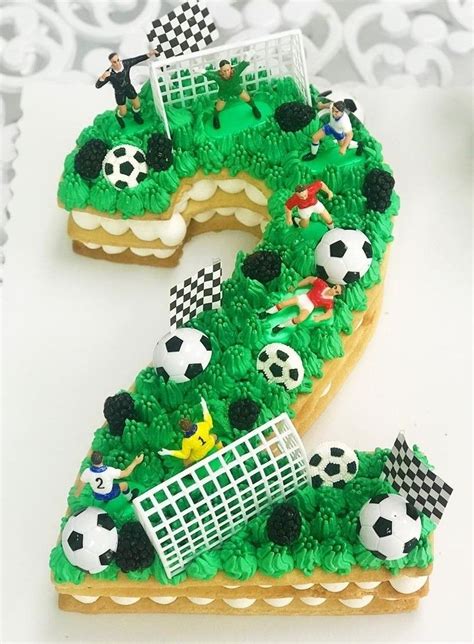Cookie Cake Voetbal Cake Designs For Boy Number Birthday Cakes