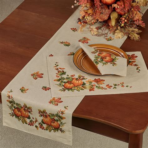 Fall Harvest Table Runner And Table Linens