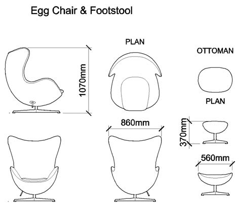 Autocad Download Egg Chair And Footstool Dwg Drawing Thousands Of Free