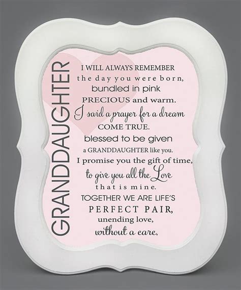 Granddaughter quotes about the blessing of grandchildren. Love this 'Granddaughter' Poem Framed Print by The ...
