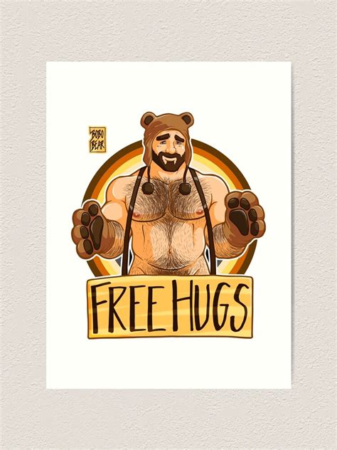 Adam Likes Hugs Bear Pride Art Print For Sale By Bobobear Redbubble