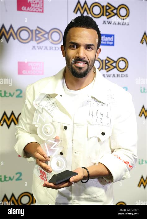 Craig David With His Award For Best Male At The 21st Mobo Awards At