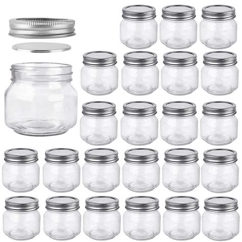 Buy Betrome Oz Mason Jars Pack Ml Glass Canning Jars With