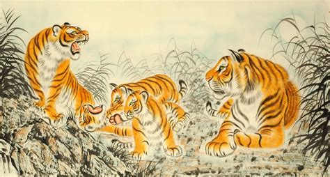 Chinese Tiger Painting At Explore Collection Of