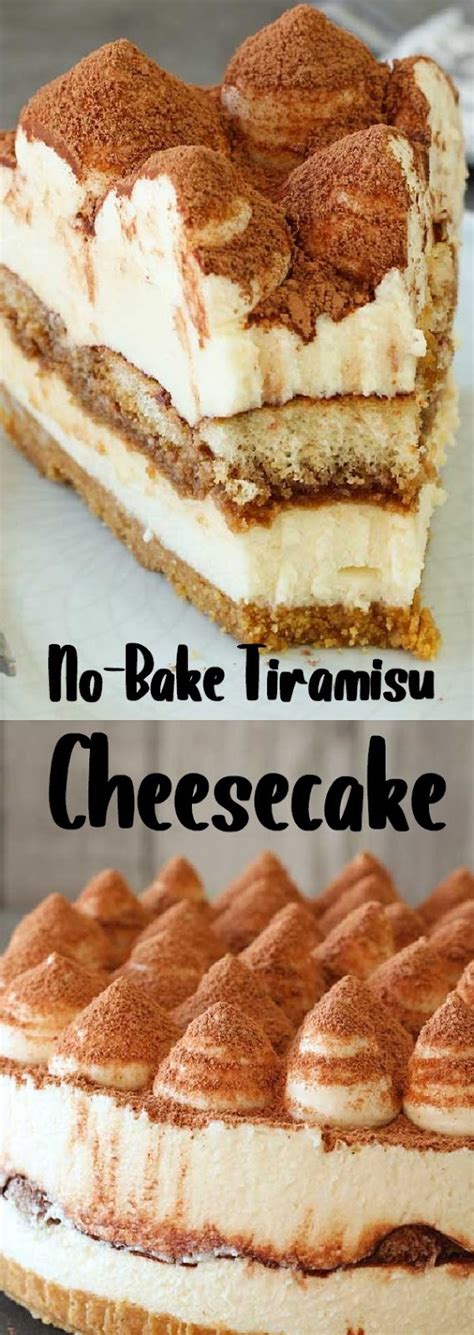 No Bake Tiramisu Cheesecake Omg Chocolate Desserts