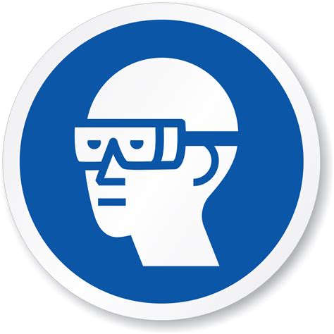 Wear Safety Goggles Iso Mandatory Circle Sign Sku Is 1030