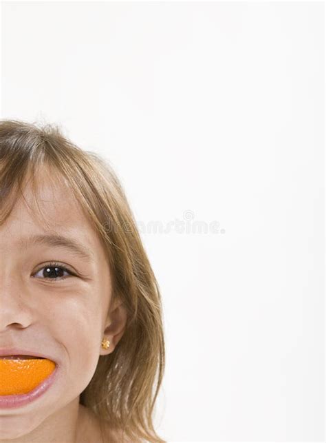 9 Smiling Girl Orange Peel Free Stock Photos Stockfreeimages