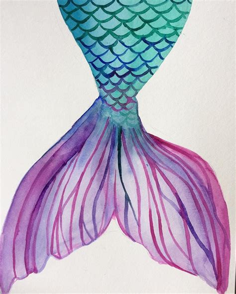 Watercolor Mermaid Tail Follow Me On Instagram For More Katiyari