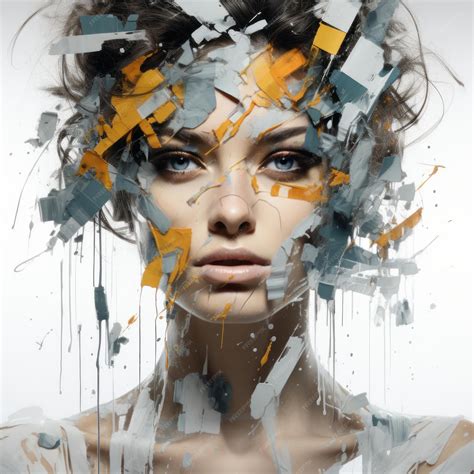 Premium Ai Image A Woman With Paint Splattered All Over Her Face