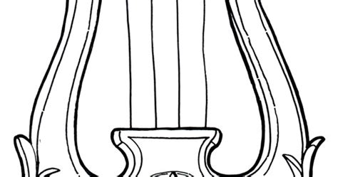 Lyre Coloring Page Coloring Pages