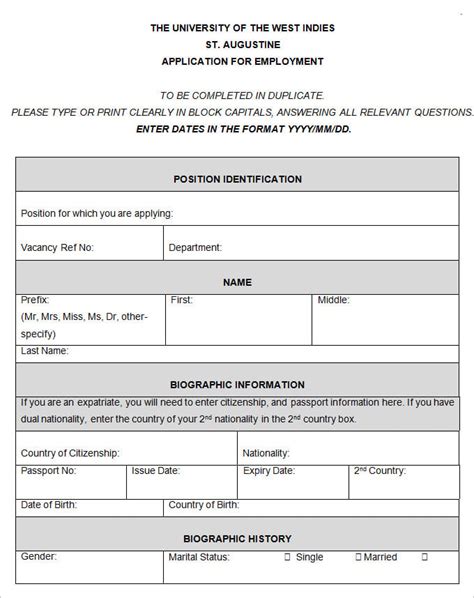 10 Hr Application Forms Hr Templates Free And Premium Templates
