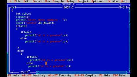 C Program To Find Greater From Three Numbers Using Nested If Else By C Technofest YouTube