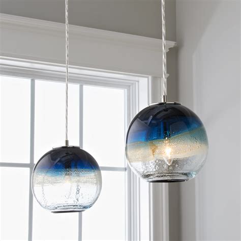 Sea And Sand Globe Art Glass Pendant Shades Of Light