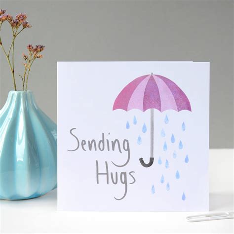Sending Hugs Get Well Soon Card By Fiona Clabon Illustration