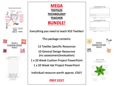 Updated Textiles Design Technology Ks3 Complete Project Package 3