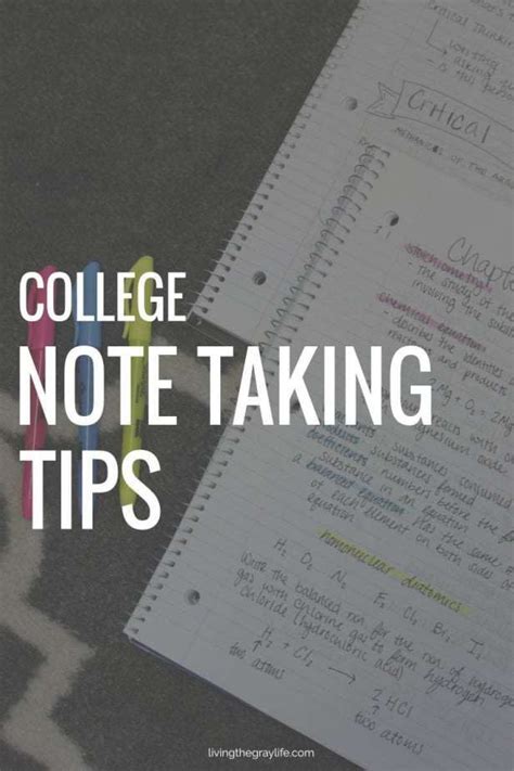 College Note Taking Tips Living The Gray Life College Note Taking