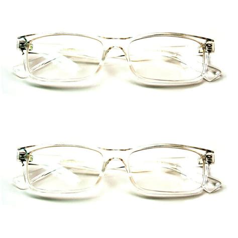 2 pairs casual fashion rectangular reading glasses stylish simple readers rx magnification