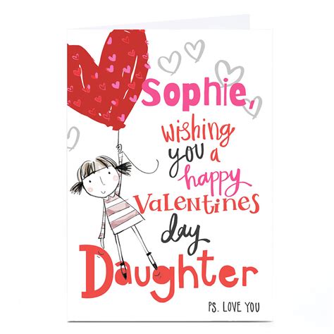 Buy Personalised Bev Hopwood Valentines Day Card Daughter For Gbp 2