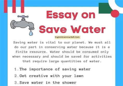 Essay On Save Water 1000 Words Simple Ways To Conserve