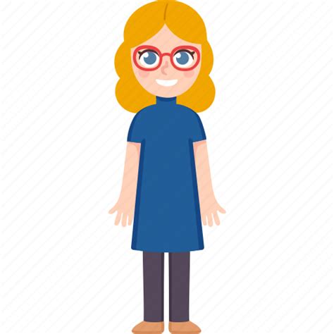 Girl Blonde Child Glasses Cute Smart Icon Download On Iconfinder
