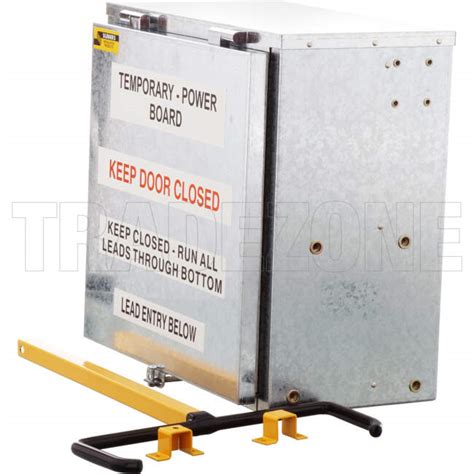 Sspb0104 Slegers 1 Phase Temporary Galvanised Site Board With 4 Outlets