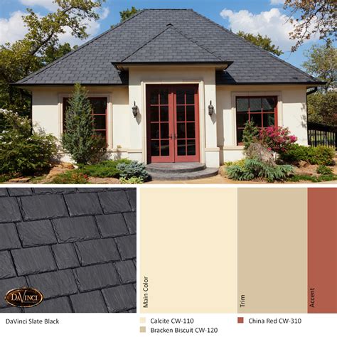 Https://tommynaija.com/paint Color/exterior Paint Color Combinations Images With Black Roof