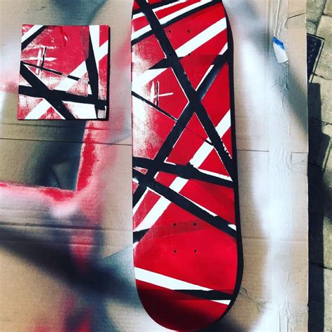 Frankinstrat Skate Board Van Halen Skateboard Painted Boards