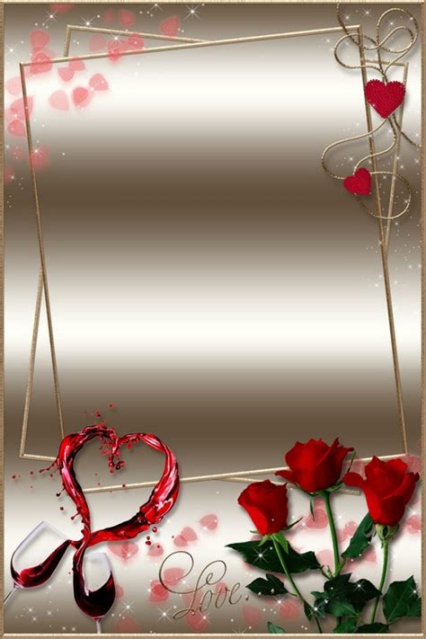 Tender Romantic Photo Frame Psd Png Love For Two